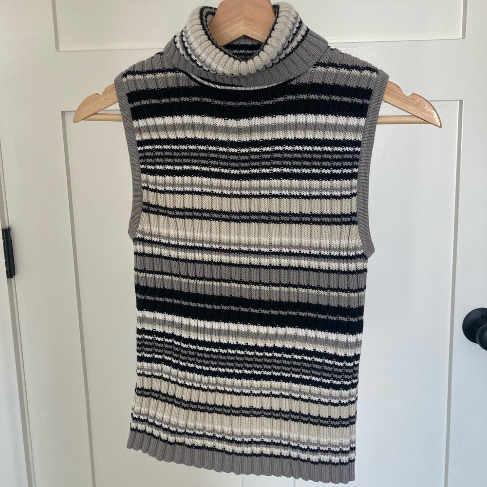 Canyon River Blues Striped Knit turtleneck